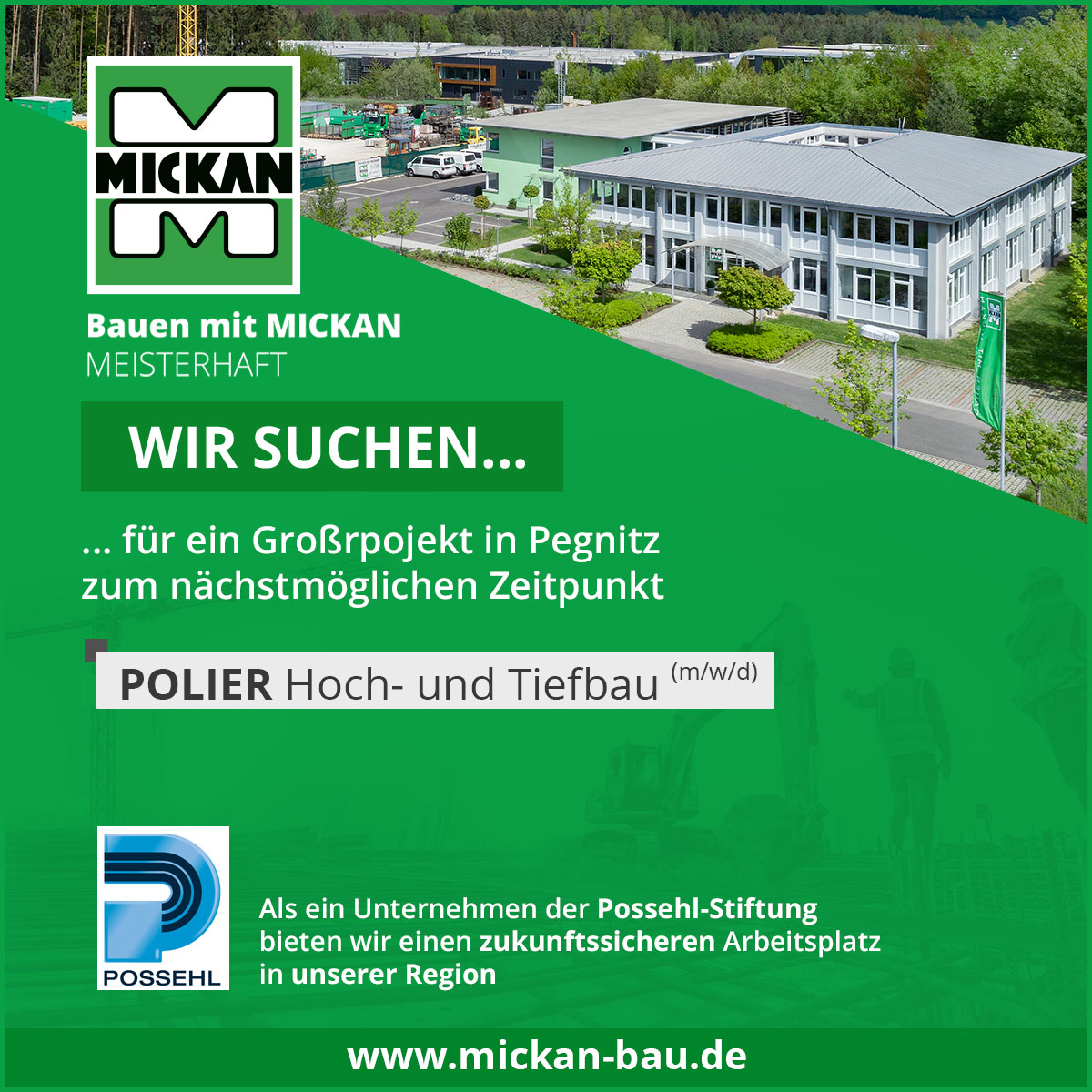 Wir suchen Polier Hoch- Tiefbau (m/w/d)