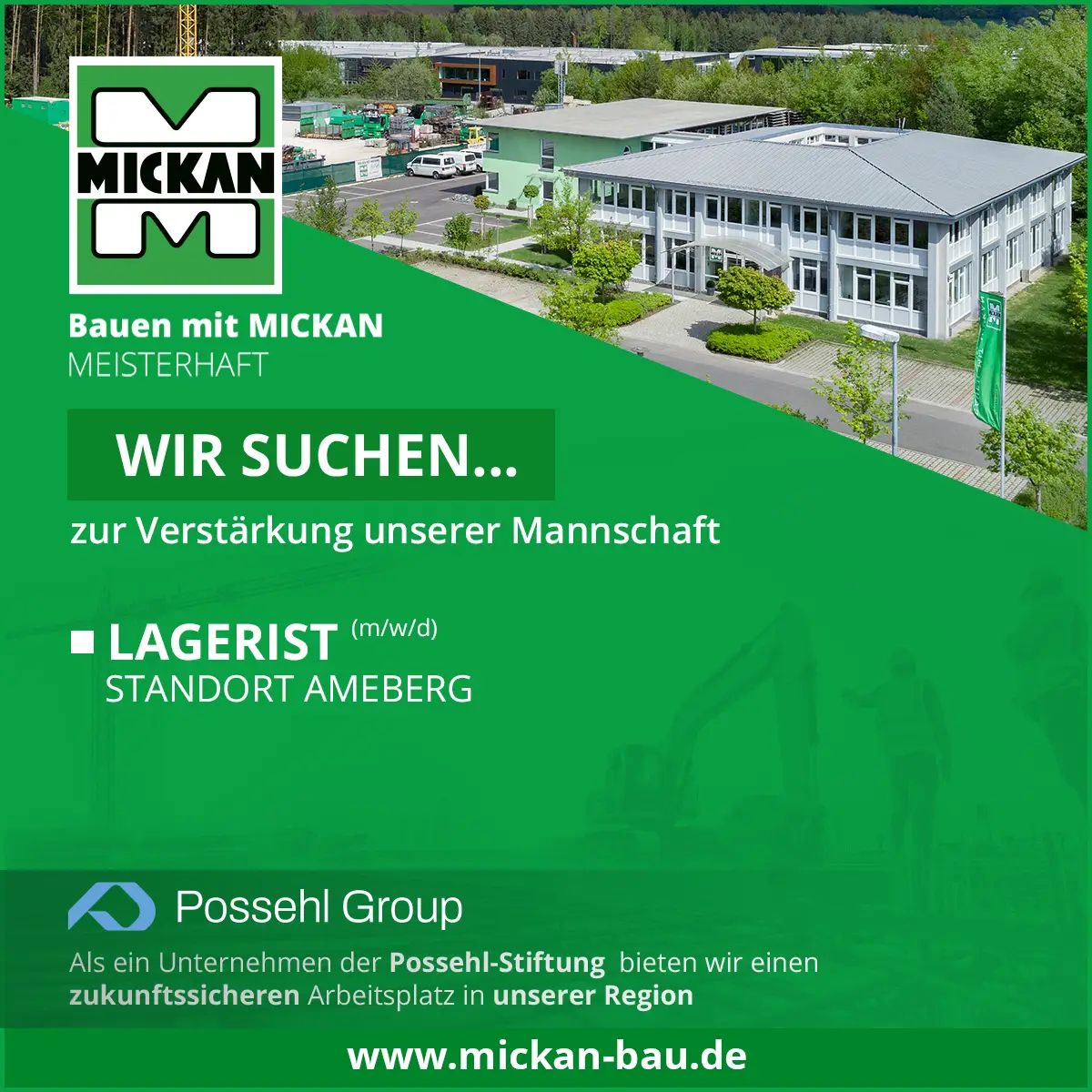 Lagerist gesucht - Mickan Bau Amberg